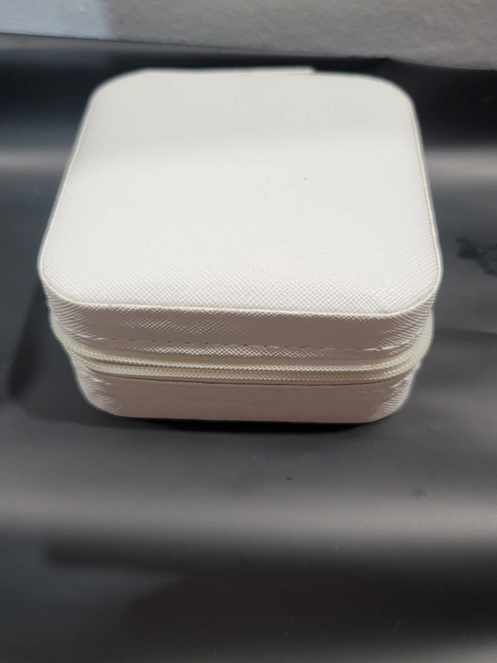 Compact White Travel Jewelry Organizer Case